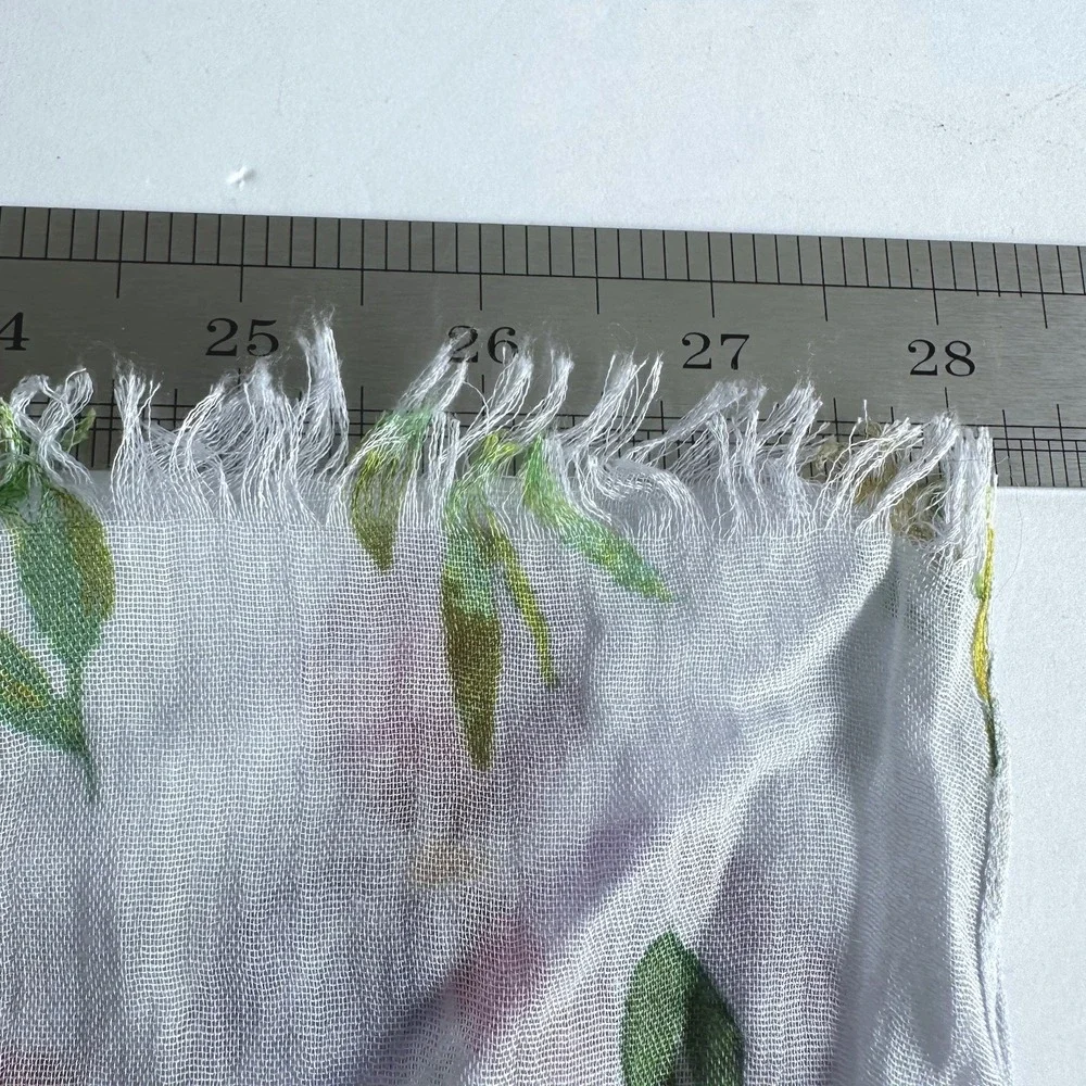 Uncommon Goods Violet Floral Scarf February Forrest Fairy Delicate Feminine Airy